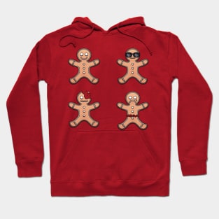 Funny Gingerbread Man Cartoon Sticker Pack Hoodie